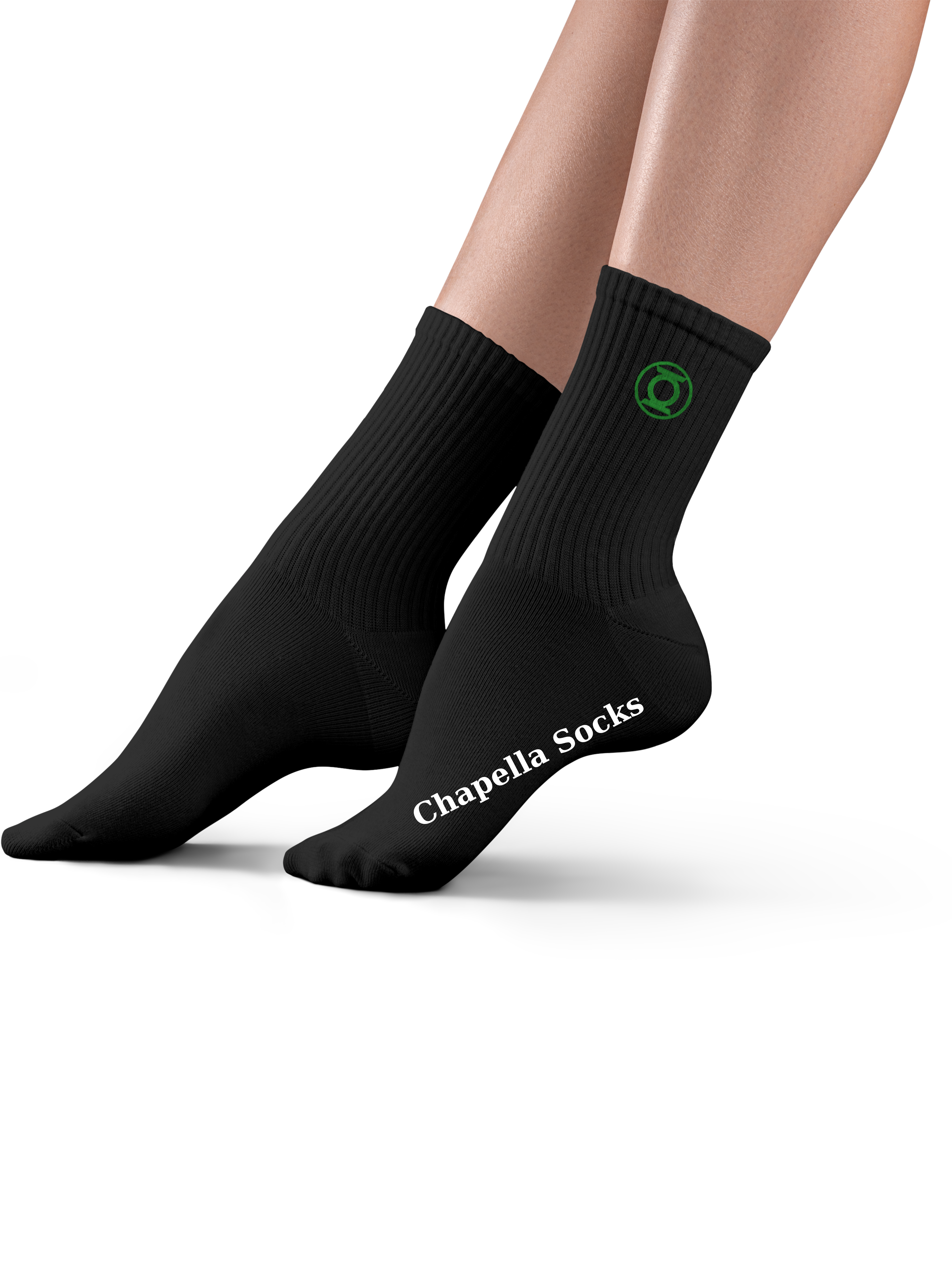 Green Latern Embroidered Socks