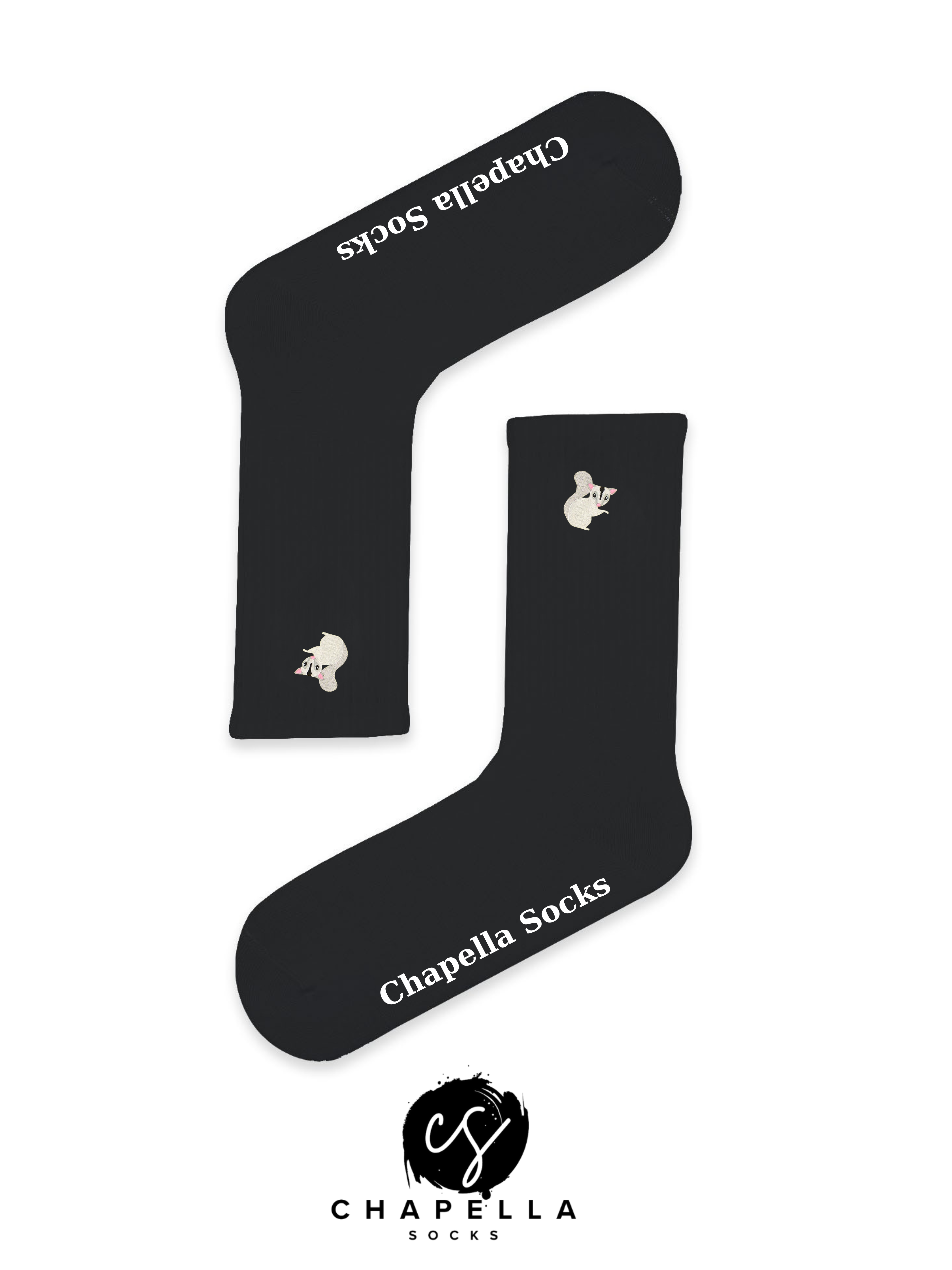 Sugar Glider Embroidered Socks