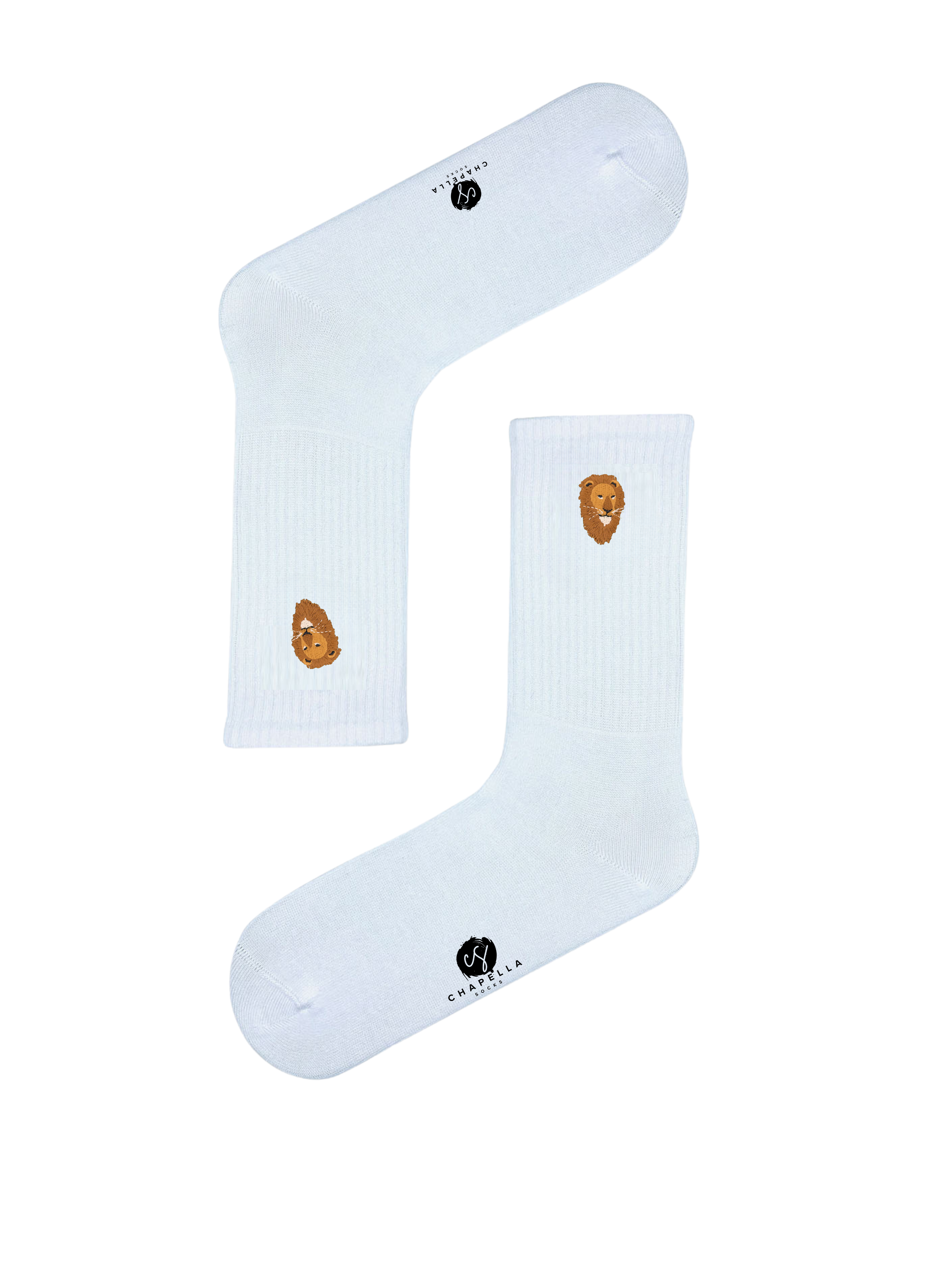 Lion Embroidered Socks