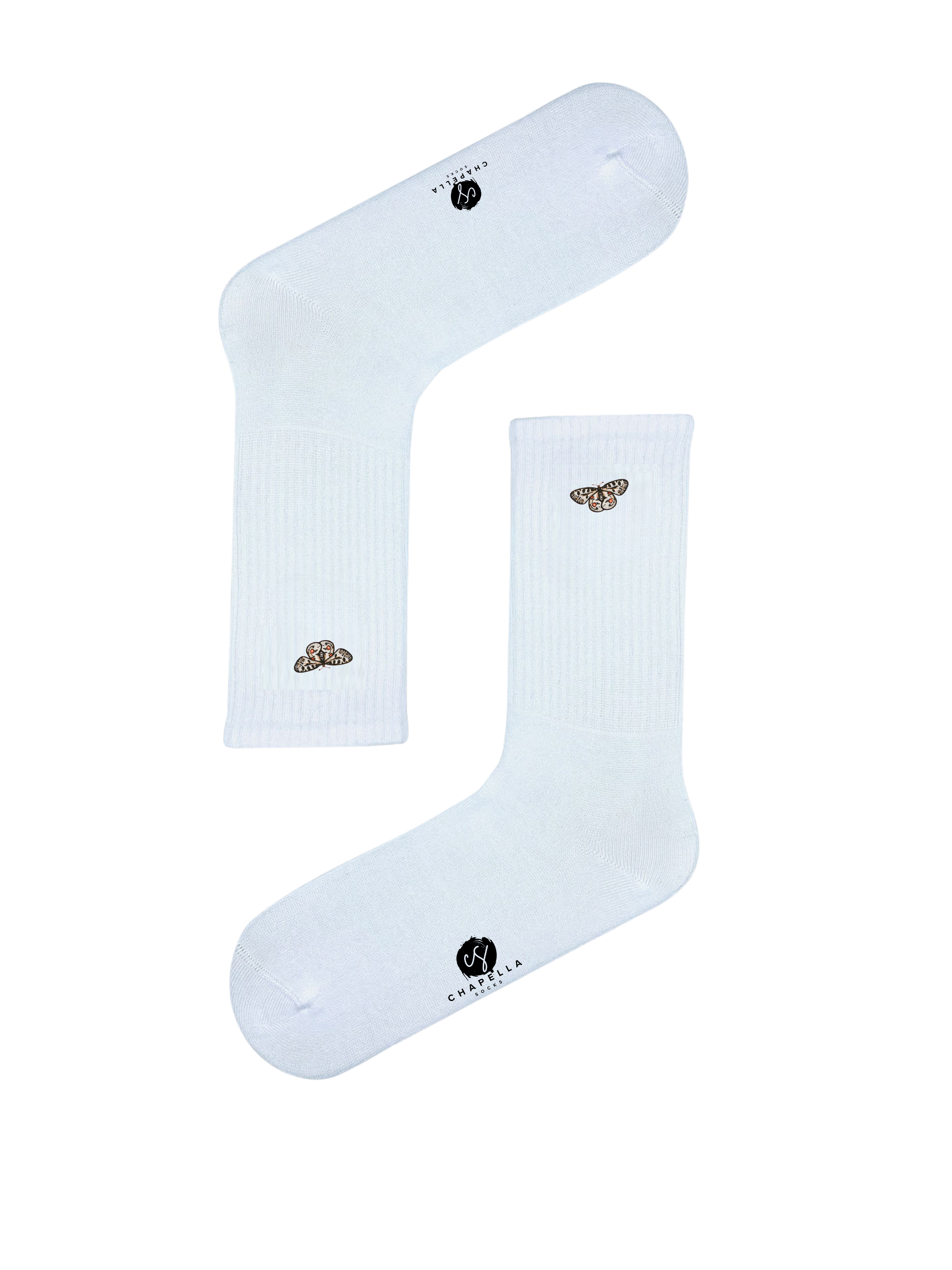 Apollo Butterfly Embroidered Socks