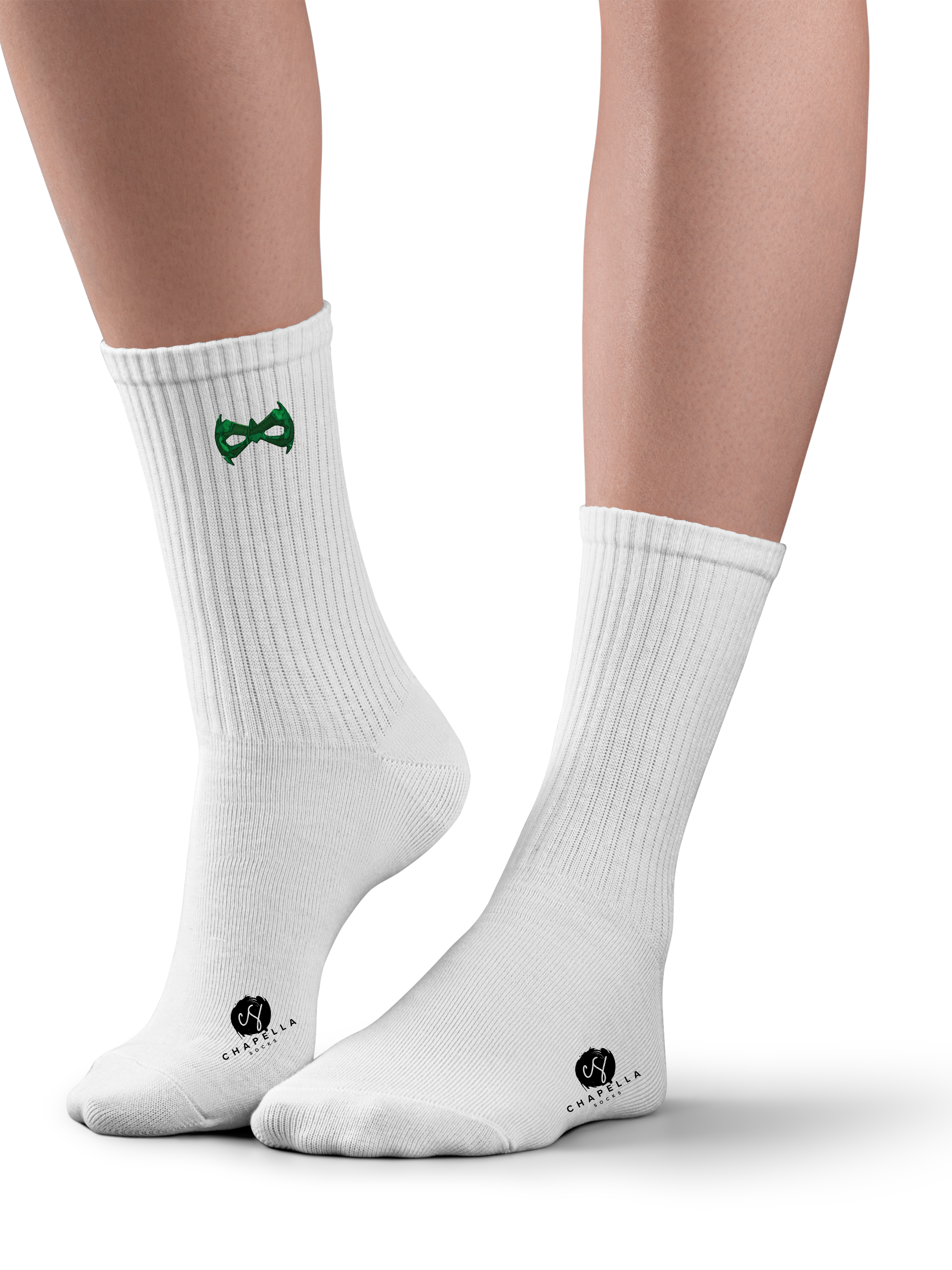 Green Lantern Mask Embroidered Socks