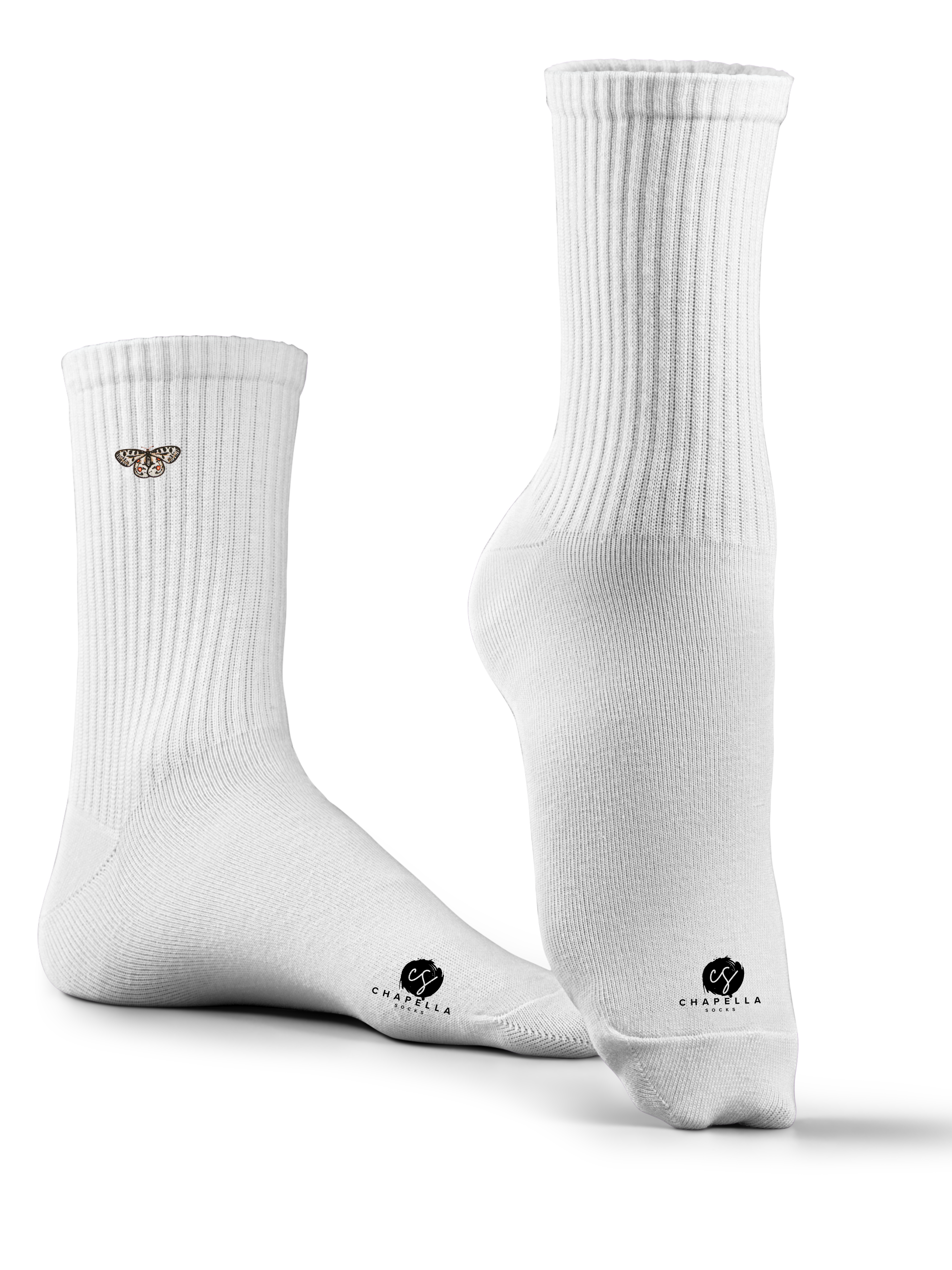 Apollo Butterfly Embroidered Socks