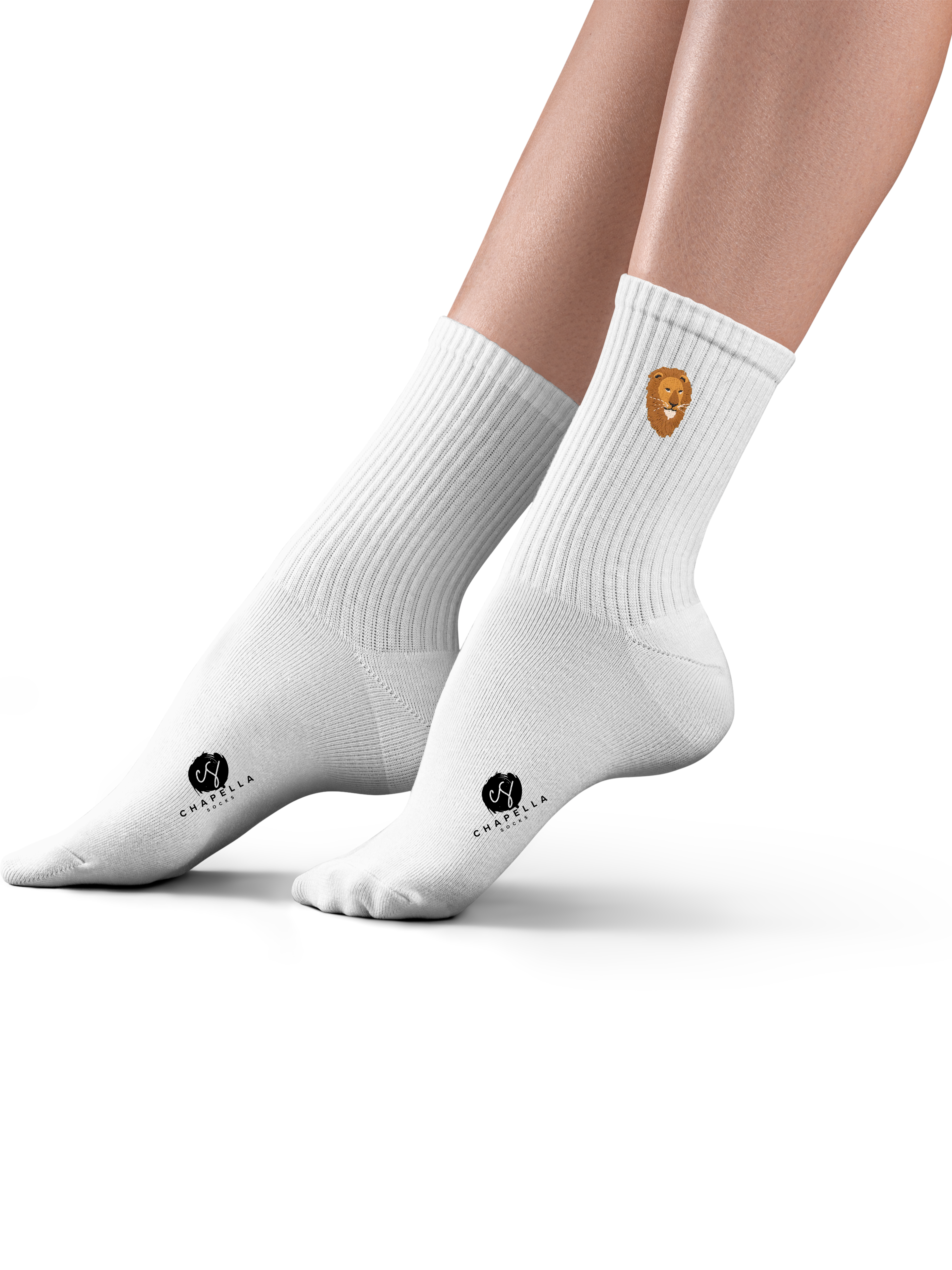 Lion Embroidered Socks